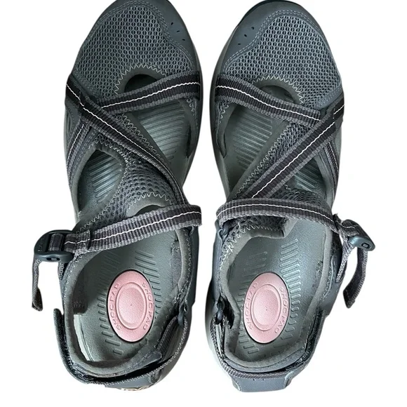 Teva Strap Sandals Women’s 10 Gray S/N 1000271 Shoc Pad Adjustable Hiking Water - Picture 5 of 13